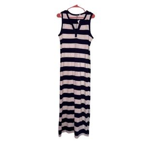 GAP Navy Blue /White Striped Maxi Sleeveless Dress Size M